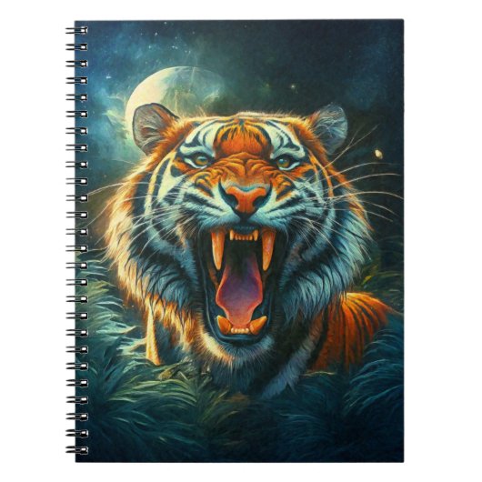 Carnet Jungle au clair de lune de tigres (Devant)