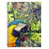 Carnet Jungle et macaw bleu jaune (Devant)