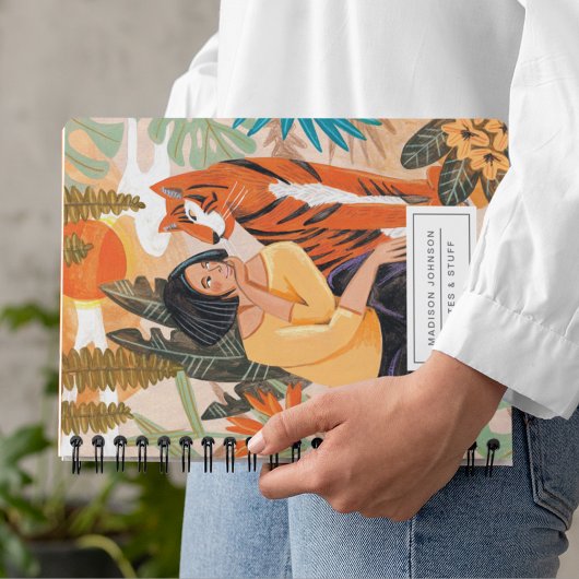 Carnet Jungle moderne de tigres orange