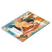 Carnet Jungle moderne de tigres orange (Côté gauche)