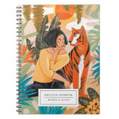 Carnet Jungle moderne de tigres orange (Devant)