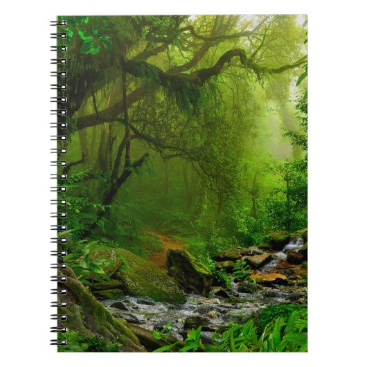 Carnet jungle népalaise avec rivière, forêt, sol, rivière (Devant)