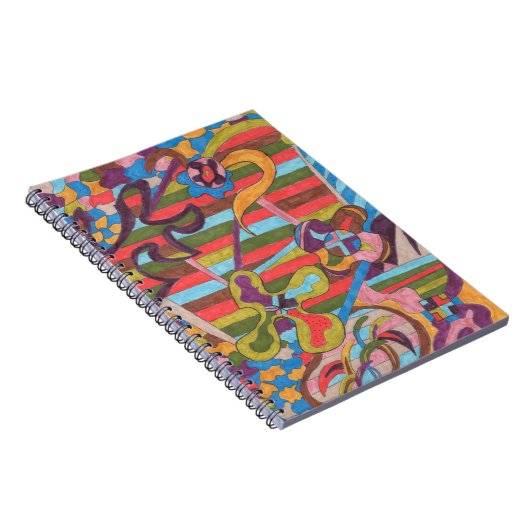 Carnet "Jungle Stripes I" Art Abstrait (Côté Droit)