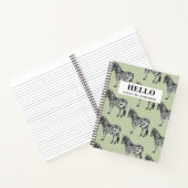 Carnet Jungle Zebra Wild Motif & Nom personnalisé (Intérieur)