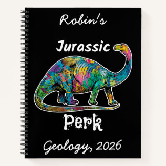 Carnet Jurassic Perk Dinosaure Coloré Noir