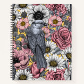 Carnet Jus gris et fleurs (Devant)