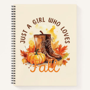 Carnet Just A Girl Who Love Fall - Cosy Autumn Vibes
