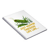 Carnet "Just Hoppin’ Funny Grasshopper Art" (Côté Droit)