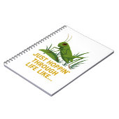 Carnet "Just Hoppin’ Funny Grasshopper Art" (Côté gauche)