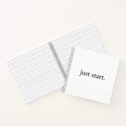 Carnet Just Start Inspiration Quote Spiral Notebook (Intérieur)