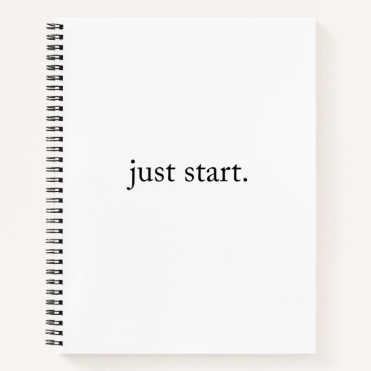 Carnet Just Start Inspirational Quote Spiral Notebook (Devant)