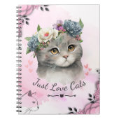 Carnet Juste aimer les chats (Devant)