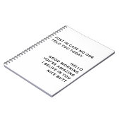 Carnet Juste Au Cas Où Personne Ne Vous L'A Dit Aujourd'H (Côté gauche)