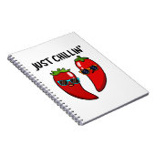 Carnet Juste Chillin Funny Red Hot Chili Peppers Pun (Côté Droit)