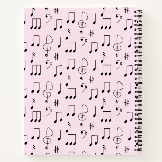 Carnet Juste Noté rose (Dos)
