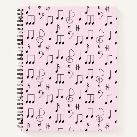 Carnet Juste Noté rose (Devant)