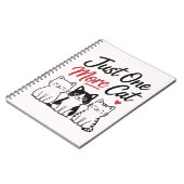Carnet Juste un chat de plus Citation drôle pour amateur  (Côté gauche)