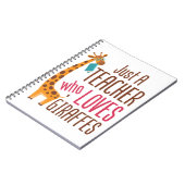 Carnet Juste un enseignant qui aime Giraffes Amateur de g (Côté gauche)