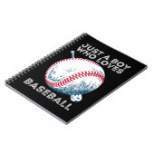 Carnet Juste un garçon qui aime baseball Batter baseball (Côté gauche)