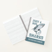 Carnet Juste un garçon qui aime Sharks Shark Lover (Intérieur)