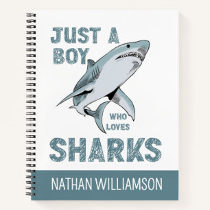 Carnet Juste un garçon qui aime Sharks Shark Lover