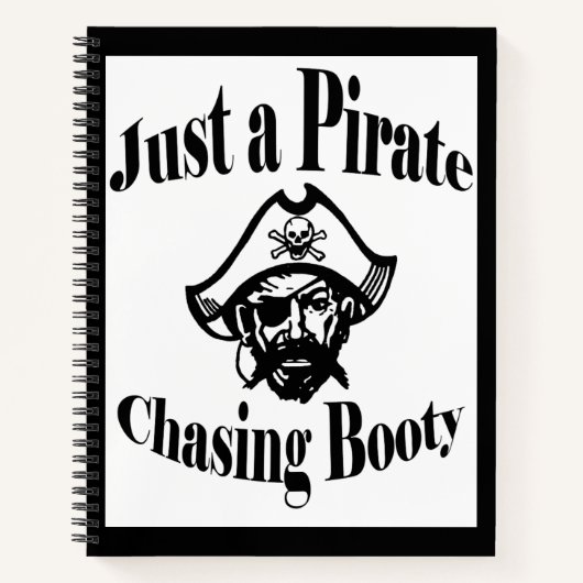 Carnet Juste un pirate pourchassant le chou - Visage noir (Devant)