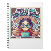 Carnet Juste Une Fille Qui Aime Coder Geek Coding Femmes (Devant)