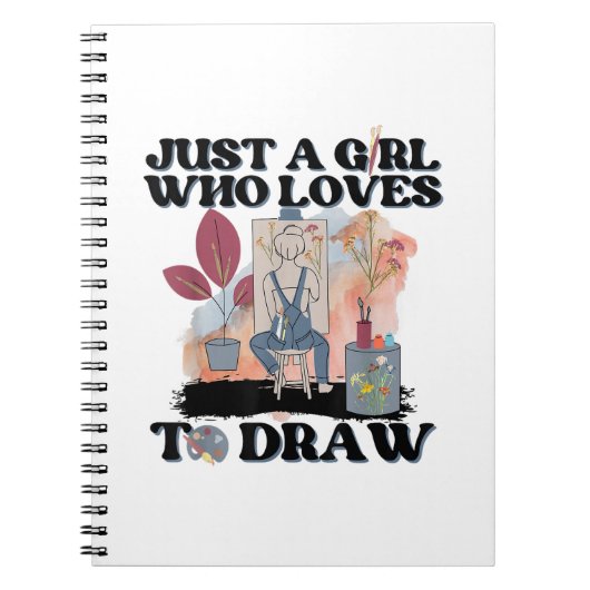 Carnet Juste une fille qui aime dessiner (Devant)