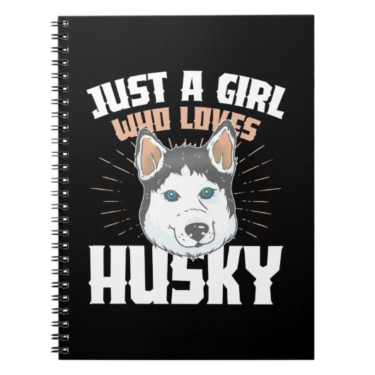 Carnet Juste Une Fille Qui Aime Husky (Devant)