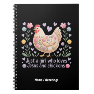 Carnet Juste Une Fille Qui Aime Jésus Et Poulets