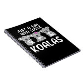 Carnet Juste Une Fille Qui Aime Koalas Dons Koala (Côté Droit)