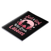 Carnet Juste une fille qui aime Labrador Retriever (Côté gauche)