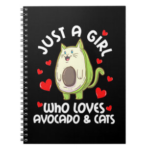 Carnet Juste Une Fille Qui Aime L'Avocado Et Les Chats