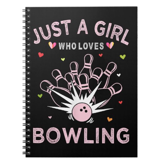 Carnet Juste Une Fille Qui Aime Le Bowling (Devant)
