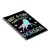 Carnet Juste Une Fille Qui Aime Le Cheval (Côté Droit)