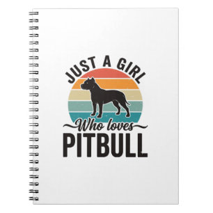 Carnet Juste une fille qui aime le design de chien vintag