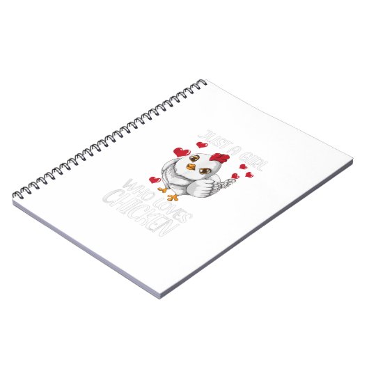 Carnet Juste Une Fille Qui Aime Le Poulet Poulet Vous Aim (Côté gauche)