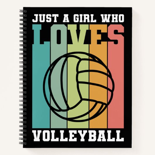 Carnet Juste une fille qui aime le volleyball (Devant)