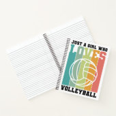 Carnet Juste une fille qui aime le volleyball (Intérieur)