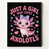 Carnet Juste Une Fille Qui Aime Les Axolotls (Dos)
