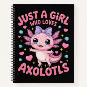 Carnet Juste Une Fille Qui Aime Les Axolotls (Devant)