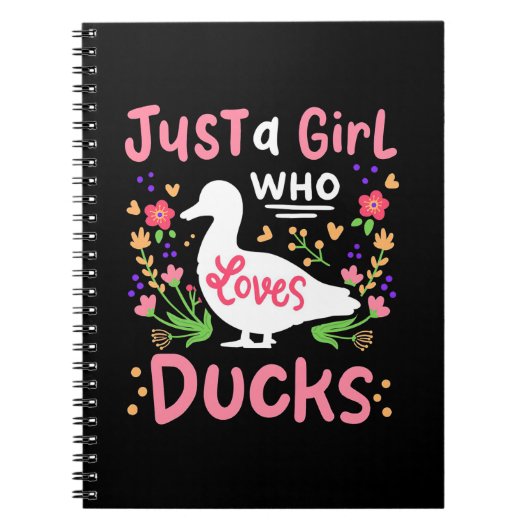 Carnet Juste une fille qui aime les canards (Devant)