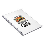 Carnet Juste une fille qui aime les chats Design de chat (Côté Droit)