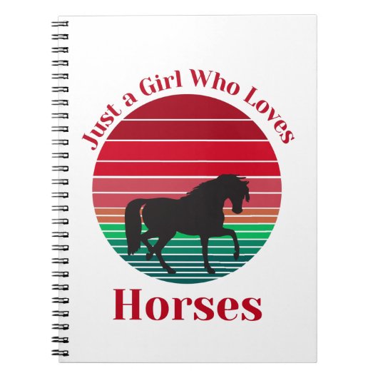 Carnet Juste une fille qui aime les chevaux (Devant)