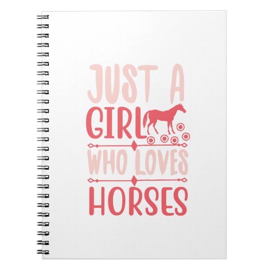 Carnet Juste une fille qui aime les chevaux (Devant)