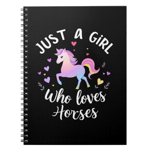 Carnet Juste Une Fille Qui Aime Les Chevaux (Devant)