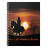 Carnet juste une fille qui aime les chevaux (Devant)