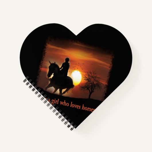 Carnet juste une fille qui aime les chevaux (Devant)