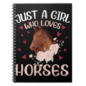 Carnet Juste Une Fille Qui Aime Les Chevaux (Devant)