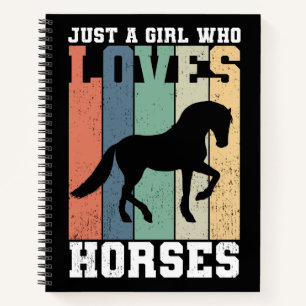 Carnet Juste une fille qui aime les chevaux Cheval Vint